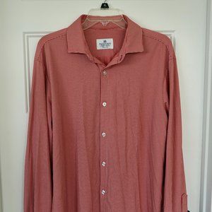 Mizzen+Main XL Trim Fit Men's Shirt Long Sleeve Red Check Spinnaker Wicking